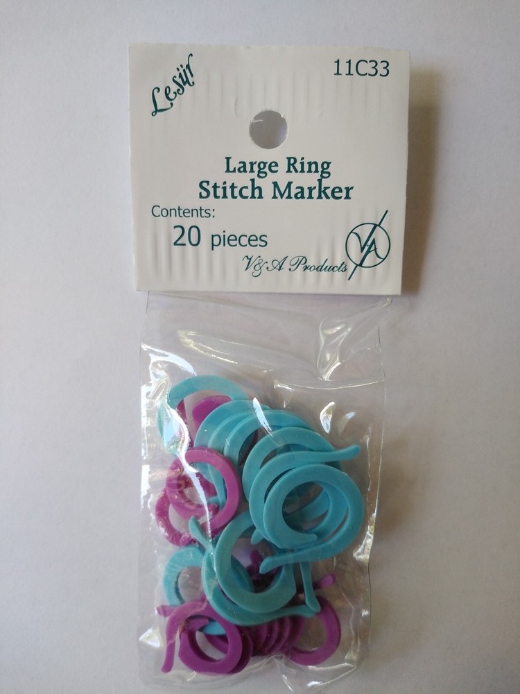 LARGE RING STITCH MARKERS, 20pcs/pack - from LESUR
