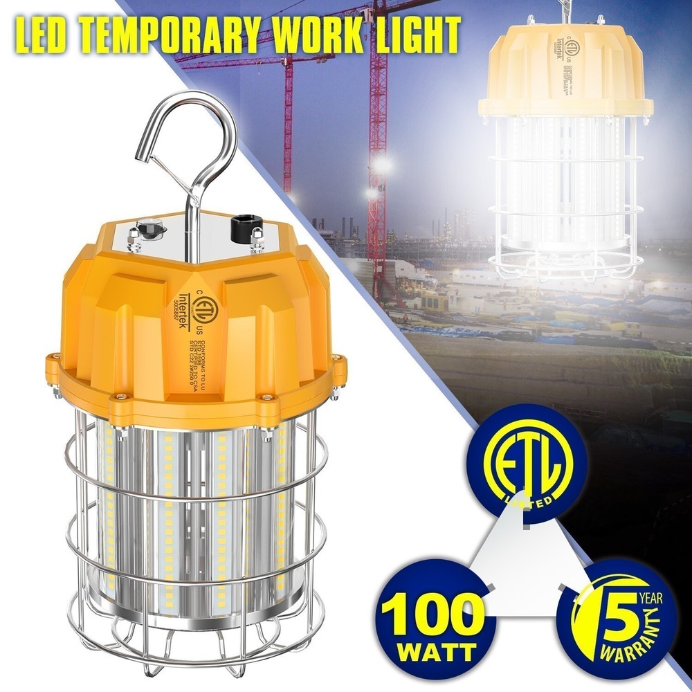 100W LED Temporary Work Light Industrial Constructions Warehouse Workshop Lamp