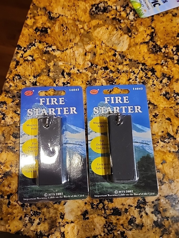 2× Magnesium Fire Starters – Flint & Striker (Brand New)