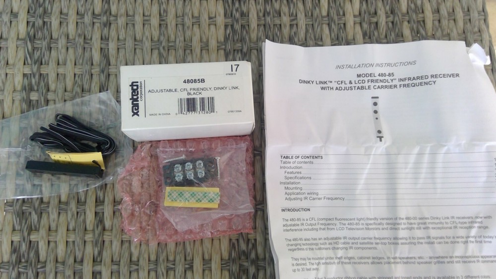 XANTECH 48085B ADJUSTABLE CFL FRIENDLY, DINKY LINK, BLACK