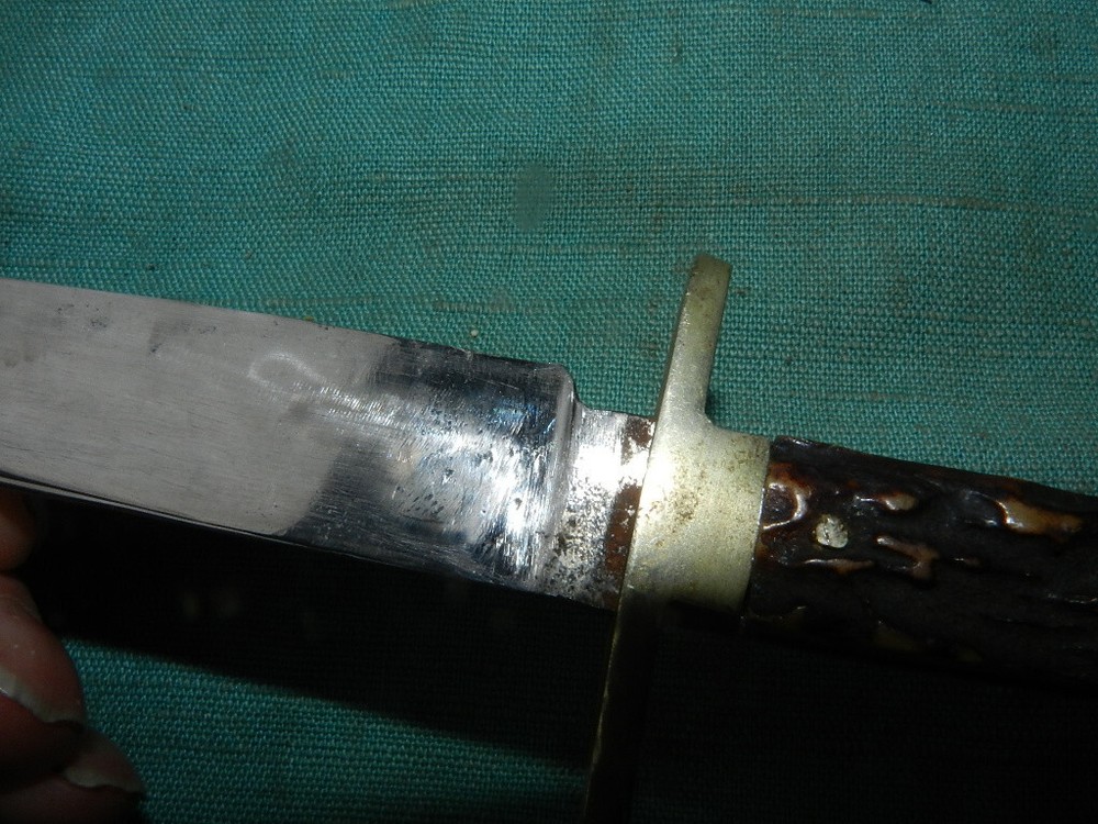 19th century Sheffield stag handle boot knife