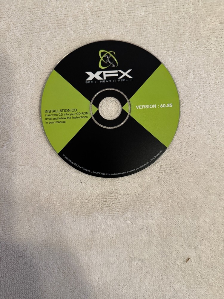XFX DRIVER CD Version 60.85 Installation CD - CD ONLY!!!