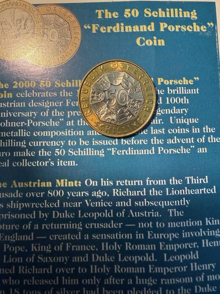 Austria 50 Schilling 2000 Ferdinand Porsche