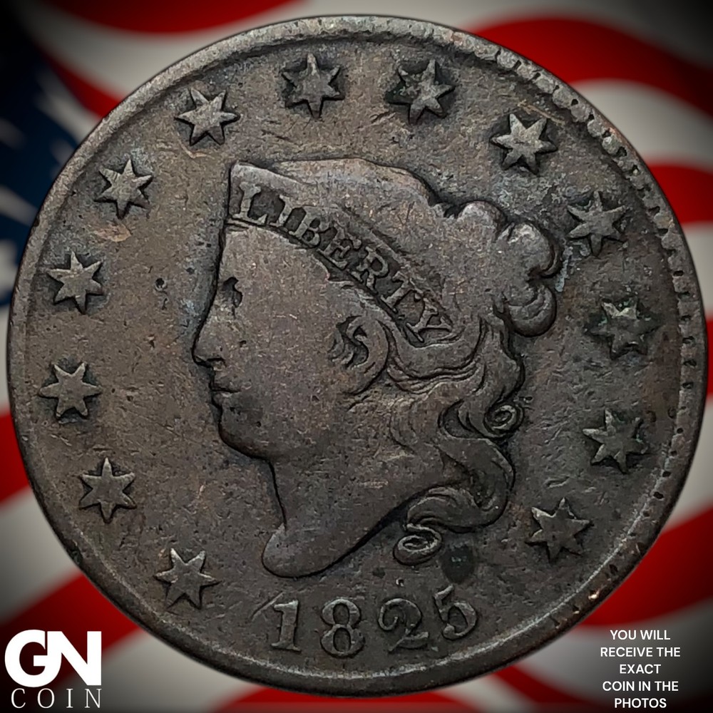 1825 Coronet Head Large Cent Z1030
