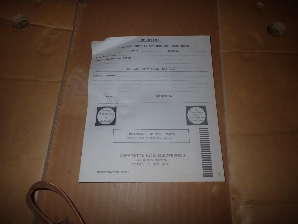 Original Lafayette LR-900T Receiver Boxes, Boxes Only
