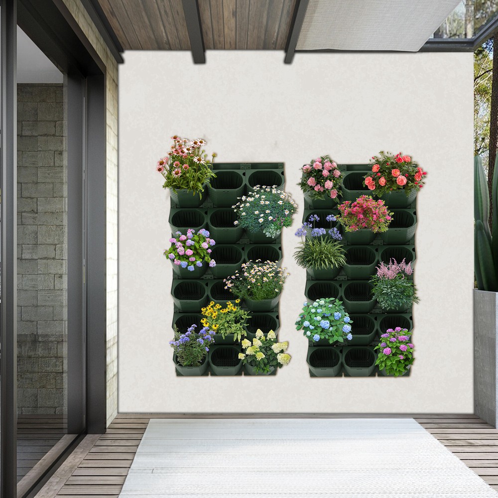 Vertical Wall Planter with 36 Pots - Space-Saving Garden Solution