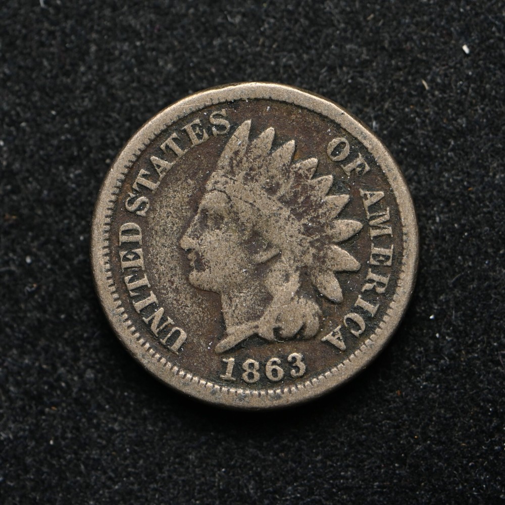 1863 C/N Indian Head Cent (ab3078)