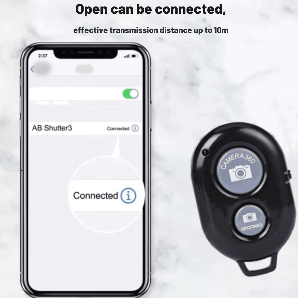 Wireless Camera Shutter Remote Control Compatible for IOS/Android Smart Phones