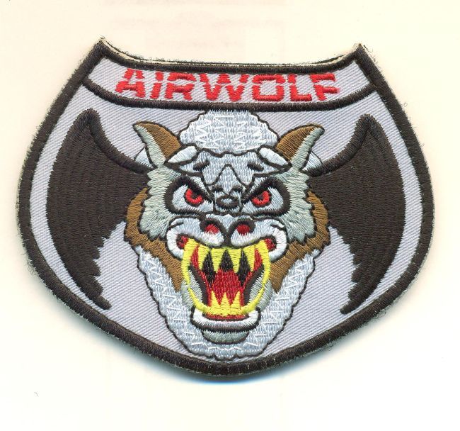 AIRWOLF HELICOPTER PILOT VEL-KRO PATCH - AWF01V
