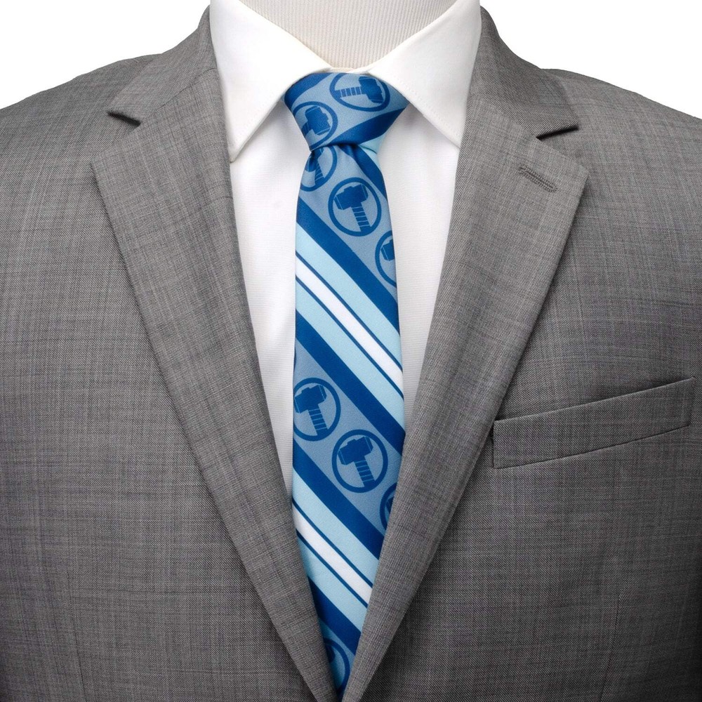 Marvel Thor Blue Striped Men's Tie