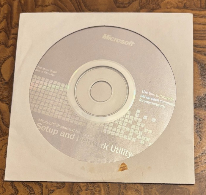 Microsoft Broadband Networking Setup and Network Utility CD Software