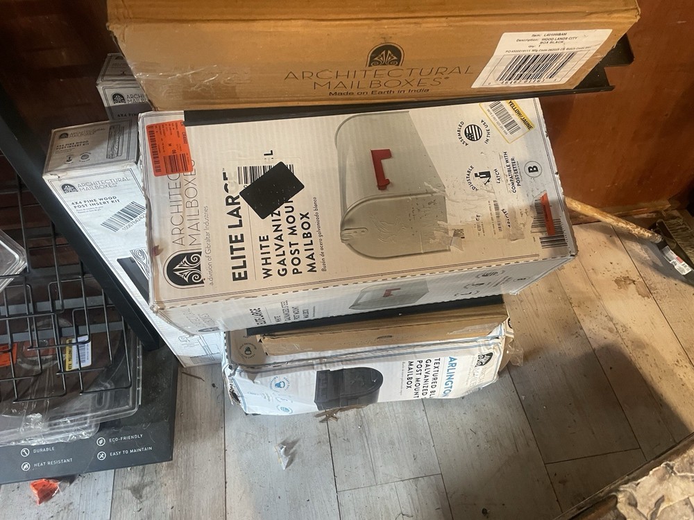 Architectural Mailboxes Elite Large & Arlington Post Mount Galvanized Mailbox