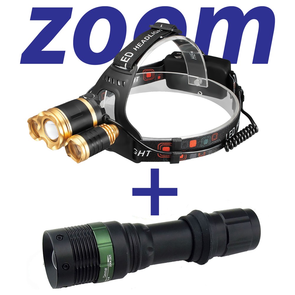 Headlight Headlamp 18650 Torch Flashlight/Charger USA