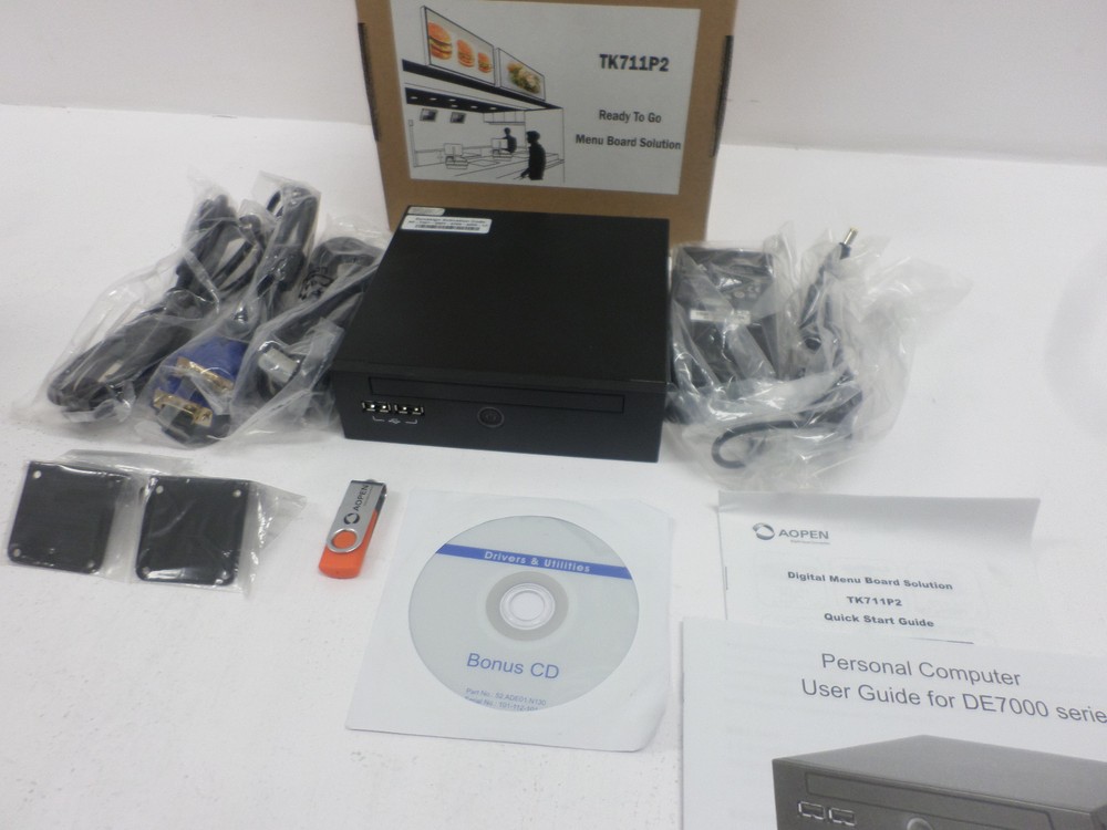 AOPEN TK711P2 Digital Menu Board Solution, 1 x 2 Screen, 791.ADE71.7A60  - NEW!