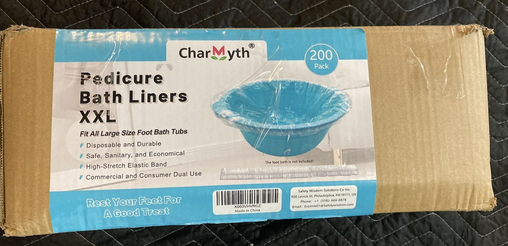 Charmyth Pedicure Bath Liners 200 Pack XXL