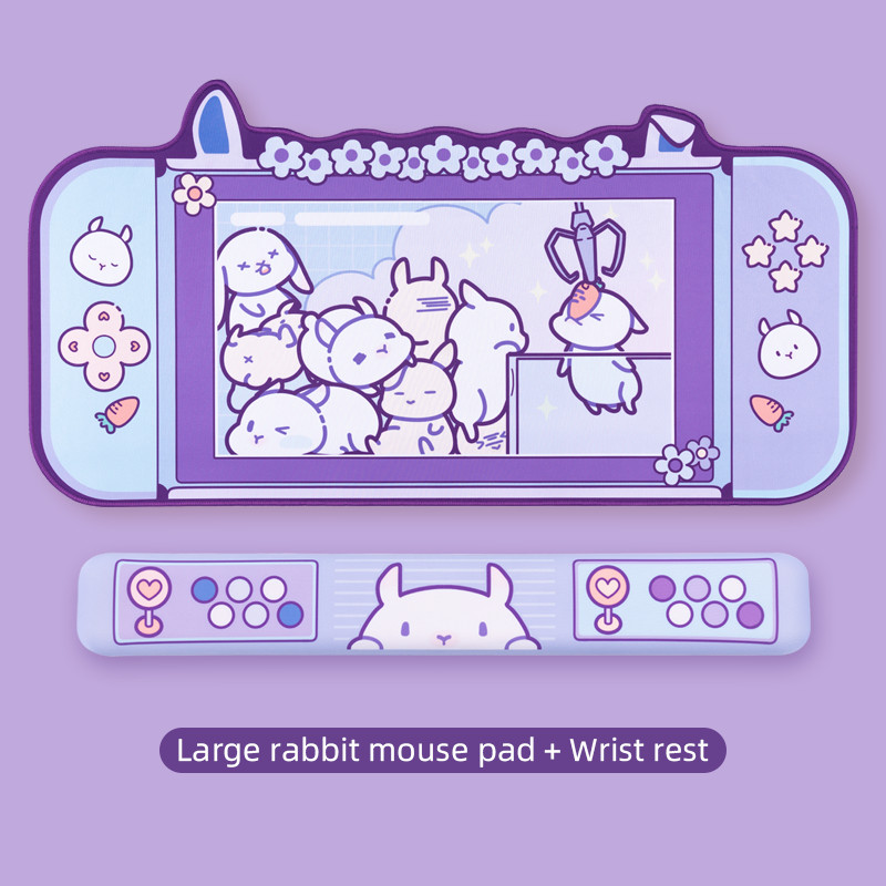 Mouse Pad & Wrist Rest Support Non-Slip Rubber Base Memory Foam Rest Kits