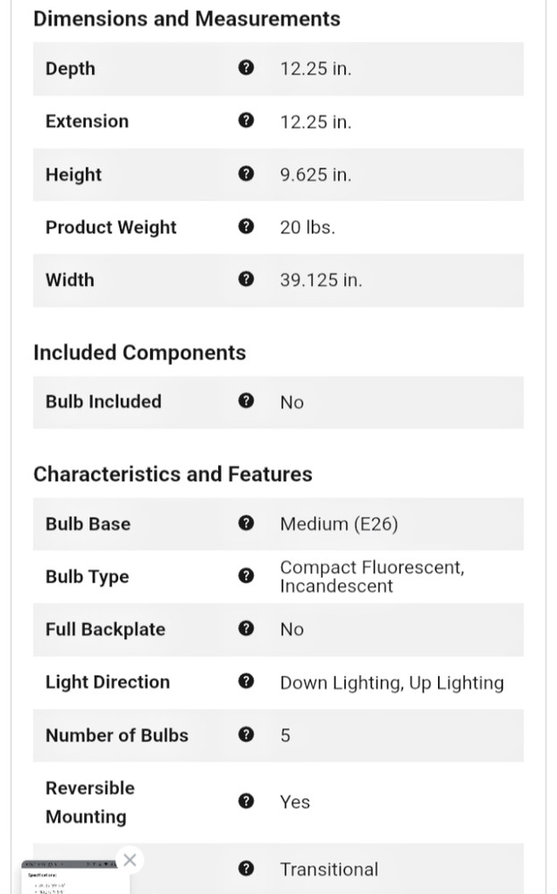 Progress Lighting p3261-06 5LT Bathroom Vanity