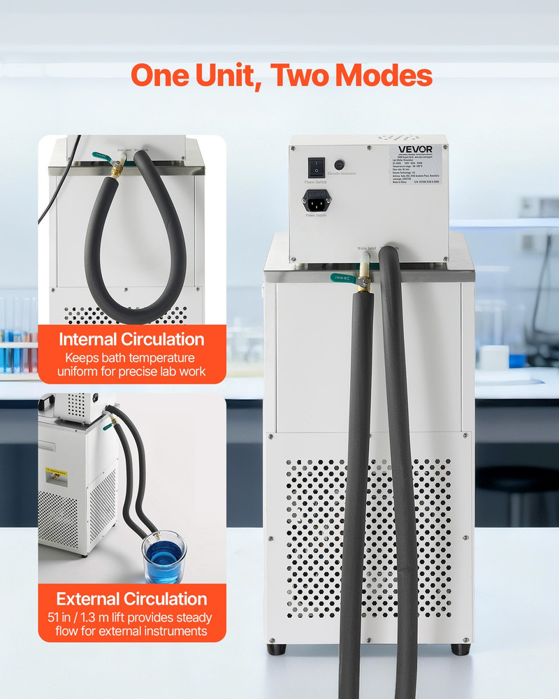 VEVOR Laboratory Chiller Circulator Lab Recirculating Chiller 6L Low Temperature
