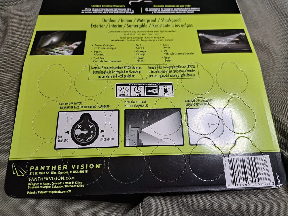 BUTTON LAMP 18 Pack Adhesive LEDs Light Package - Lightweight, Ultra Small