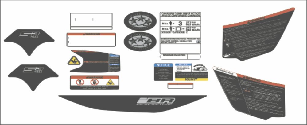 SEADOO GTX 215 limited 2014 Graphics / Decal / Sticker Kit