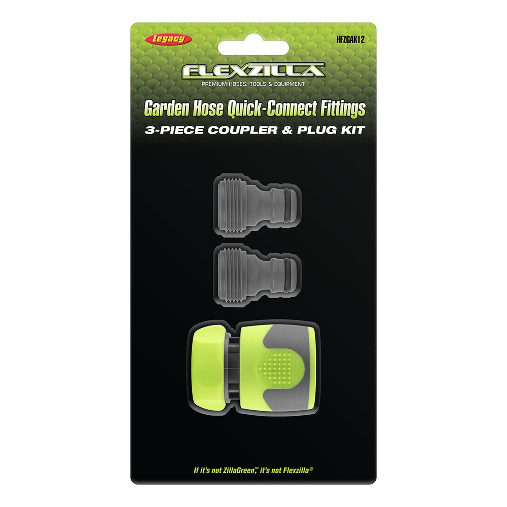Flexzilla HFZGAK12 Quick Connect Fittings, 3PC Coupler Plug Kit