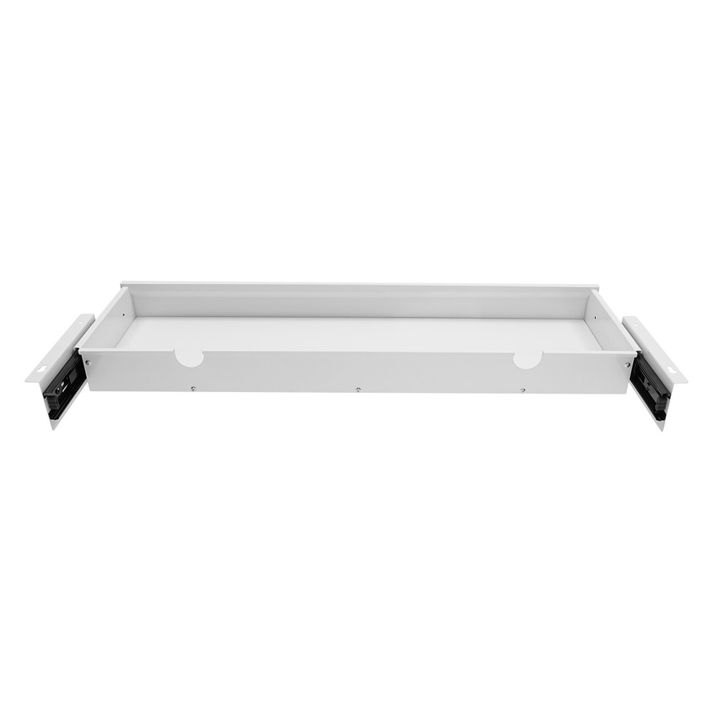 33" White Sliding Pull-Out Desk Drawer - Space Saver Organizer
