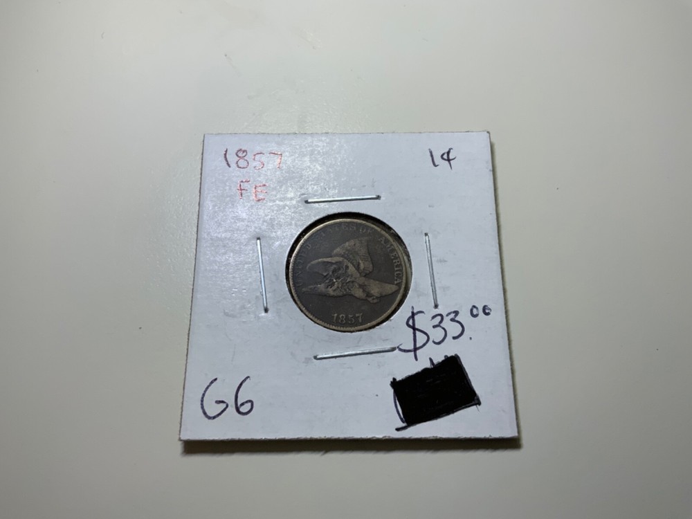 1857 United States Flying Eagle Cent 1c