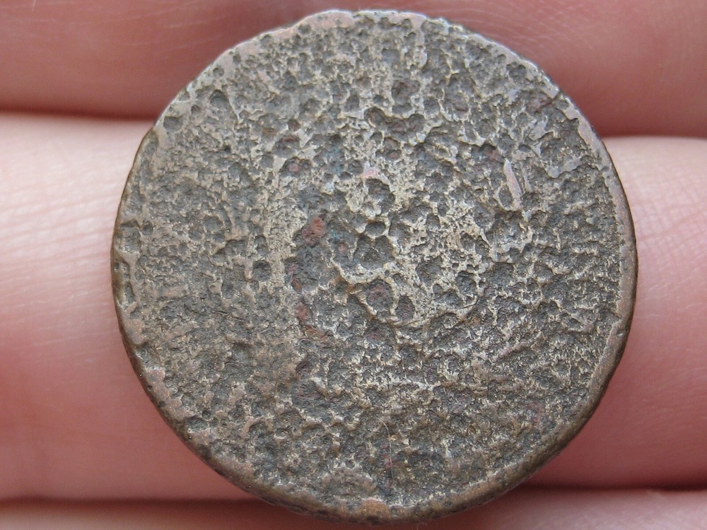 1865 Two 2 Cent Piece- Civil War Type Coin- Plain 5, Shipwreck Effect?