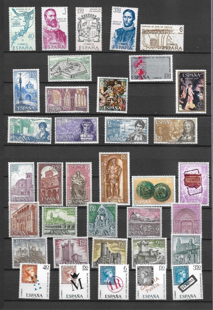 Spain 1966-70 large selection including many complete sets, all MNH (S887)