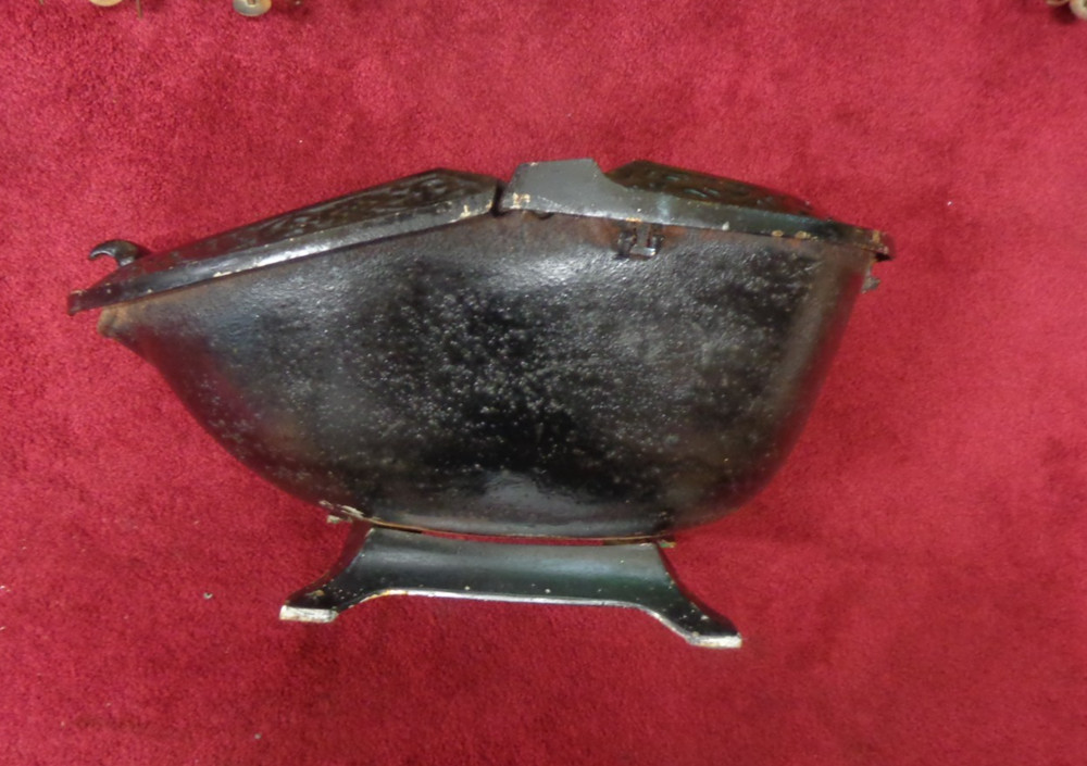 Antique Ornate Cast Iron Coal Scuttle
