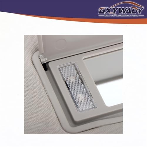 Gray Sun Visor Left Driver Side with Lights and Mirror Replacement for Ram