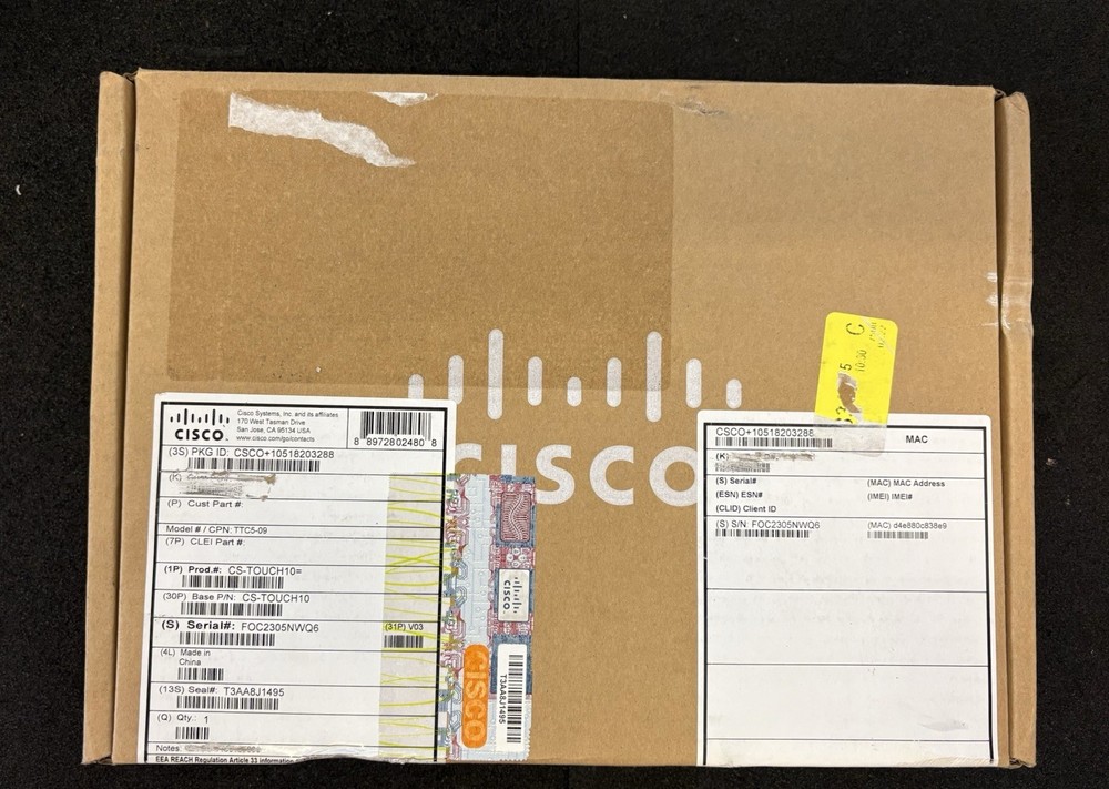 Cisco TelePresence Touch 10 Control Panel (TTC5-09)