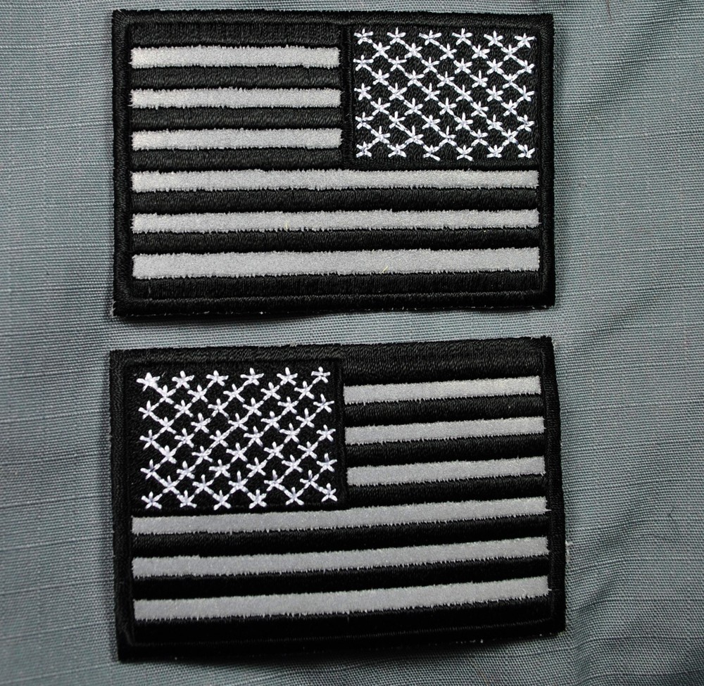 Subdued REFLECTIVE American Flag Patch