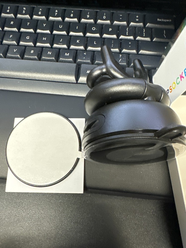 PopSockets PopMount Desk Car Dash & Windshield Mount - Black