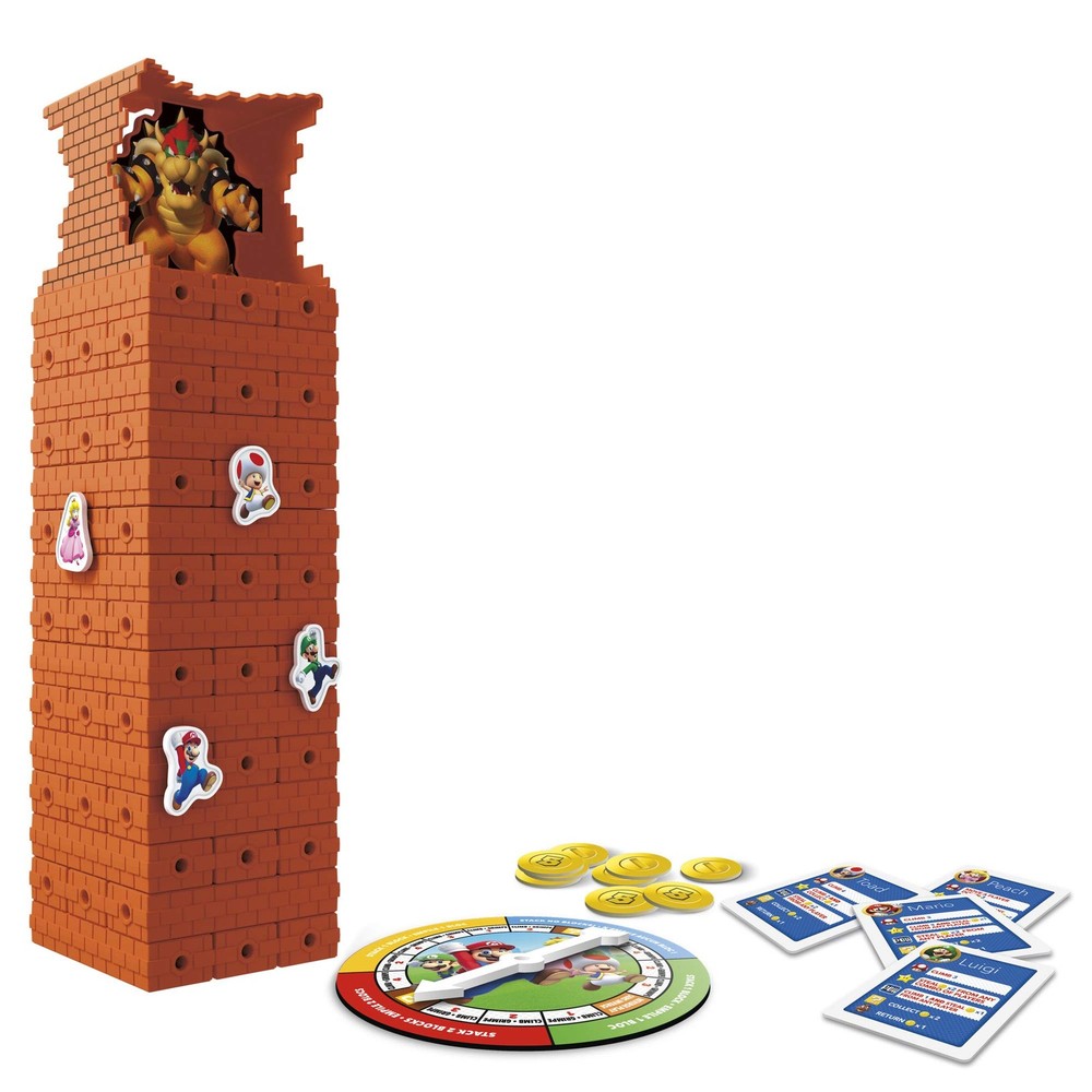 Hasbro Jenga: Super Mario Edition Game | Block Stacking Medium, Multicolored
