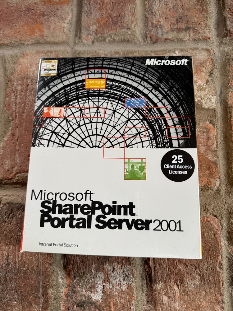 Microsoft Sharepoint Portal Server 2001 w/ 25 Client Access Licenses NEW SEALED