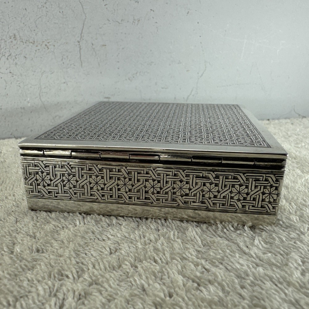 Solid Silver Middle Eastern Box Late 19th/ Early 20th Century