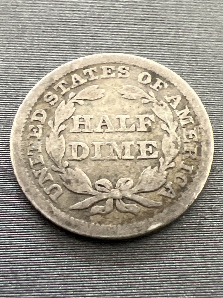 1853 half dime #1010