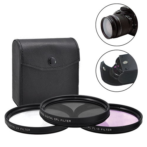 58mm UV CPL FLD High Definition Lens Filter Kit