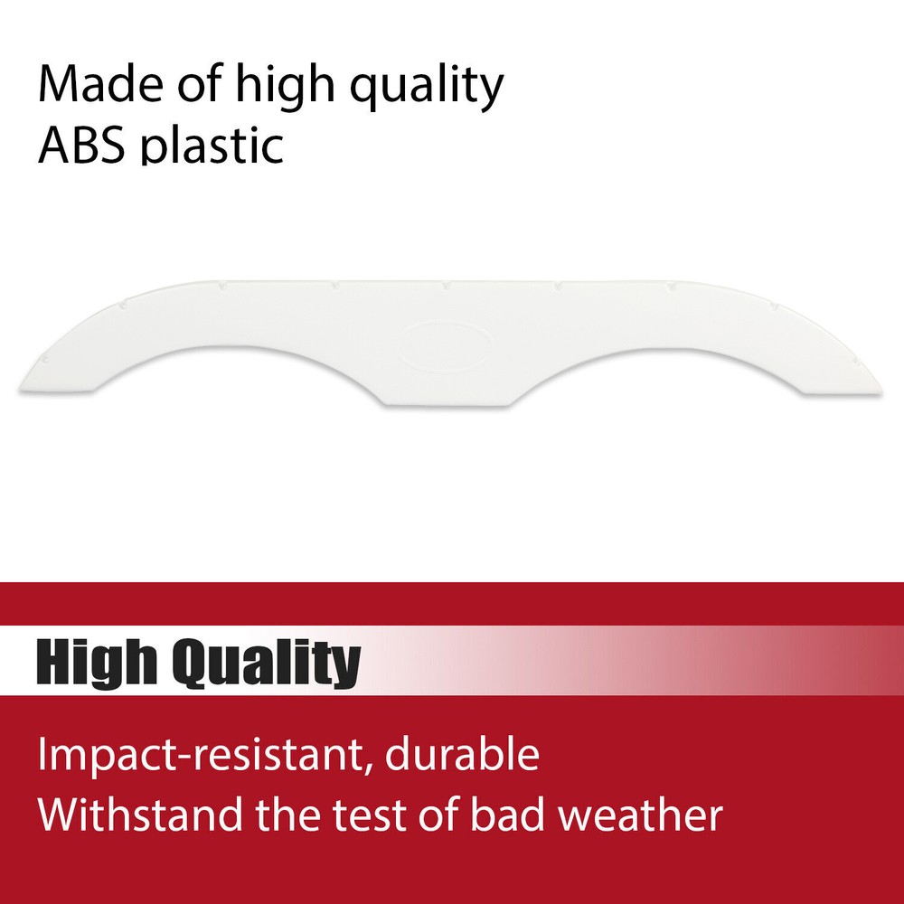 Left & Right Tandem Trailer Fender Skirt In White For RVs Campers And Trailers