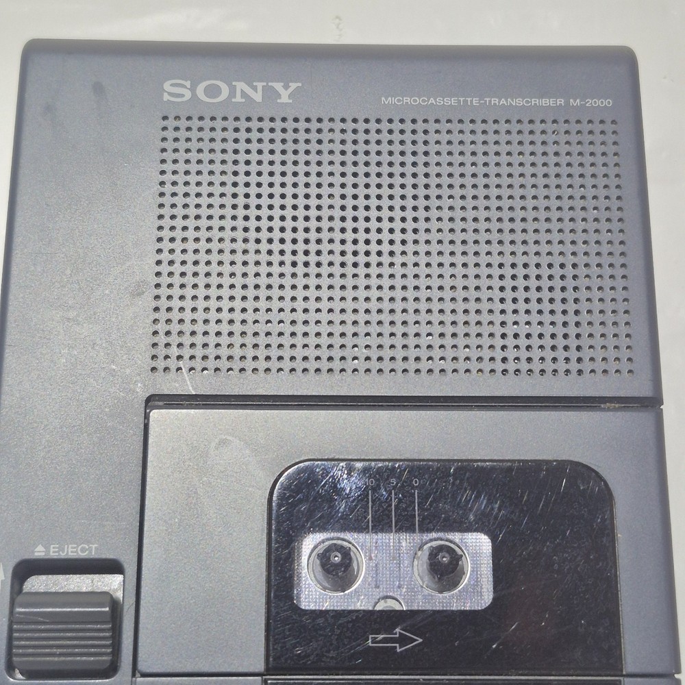 Sony M-2000 Microcassette Transcriber With Power Adapter UNTESTED