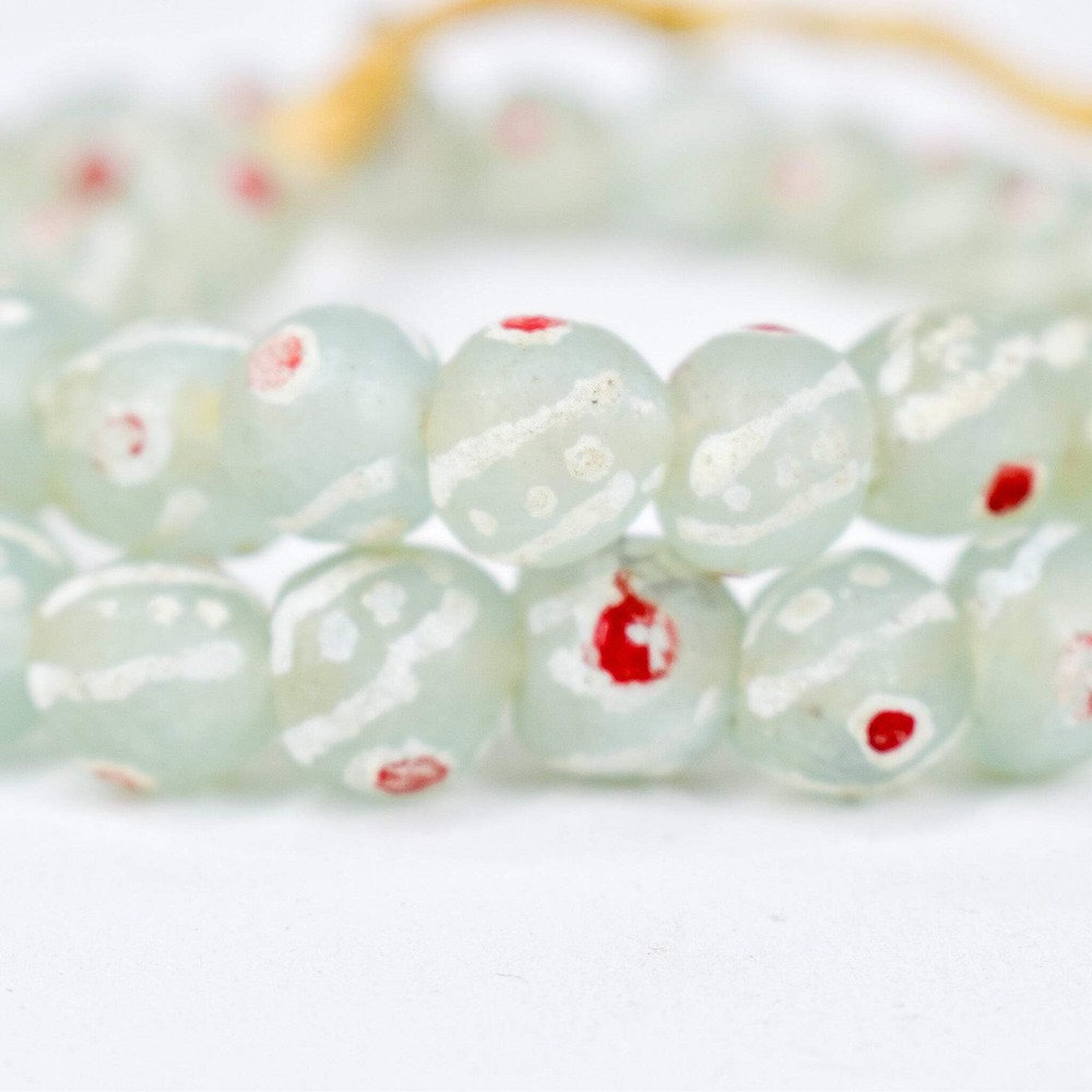 Krobo "Recycled" Powder Glass Patterned Trade Beads