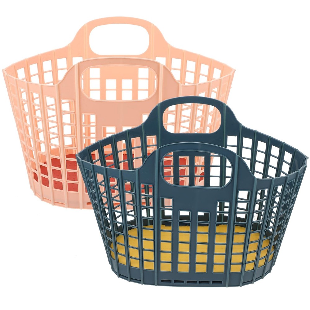 Foldable Handbasket with Handle 2-Pack for Fruit and Vegetable Storage Kitche...