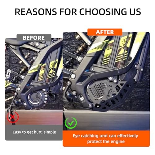 Skid Plate for Surron Light Bee,Engine Chassis Protection Cover Bash Black