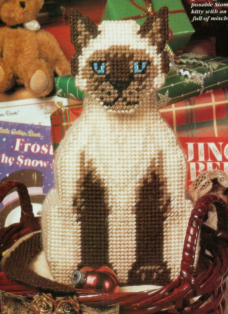 PRECIOUS PET SIAMESE CAT PLASTIC CANVAS PATTERN INSTRUCTIONS