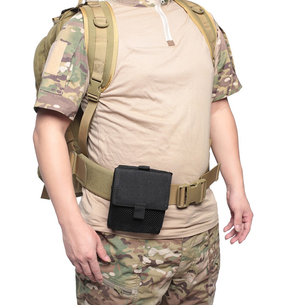 Tactical Multi-Purpose Affix Adapter Pouch Portability Mesh Backpack Accessories