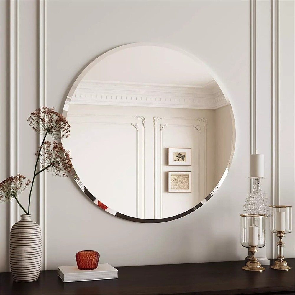 Multi-Shape Frameless Bathroom Mirror Prism Bevelled Vanity Mirror for Over Sink