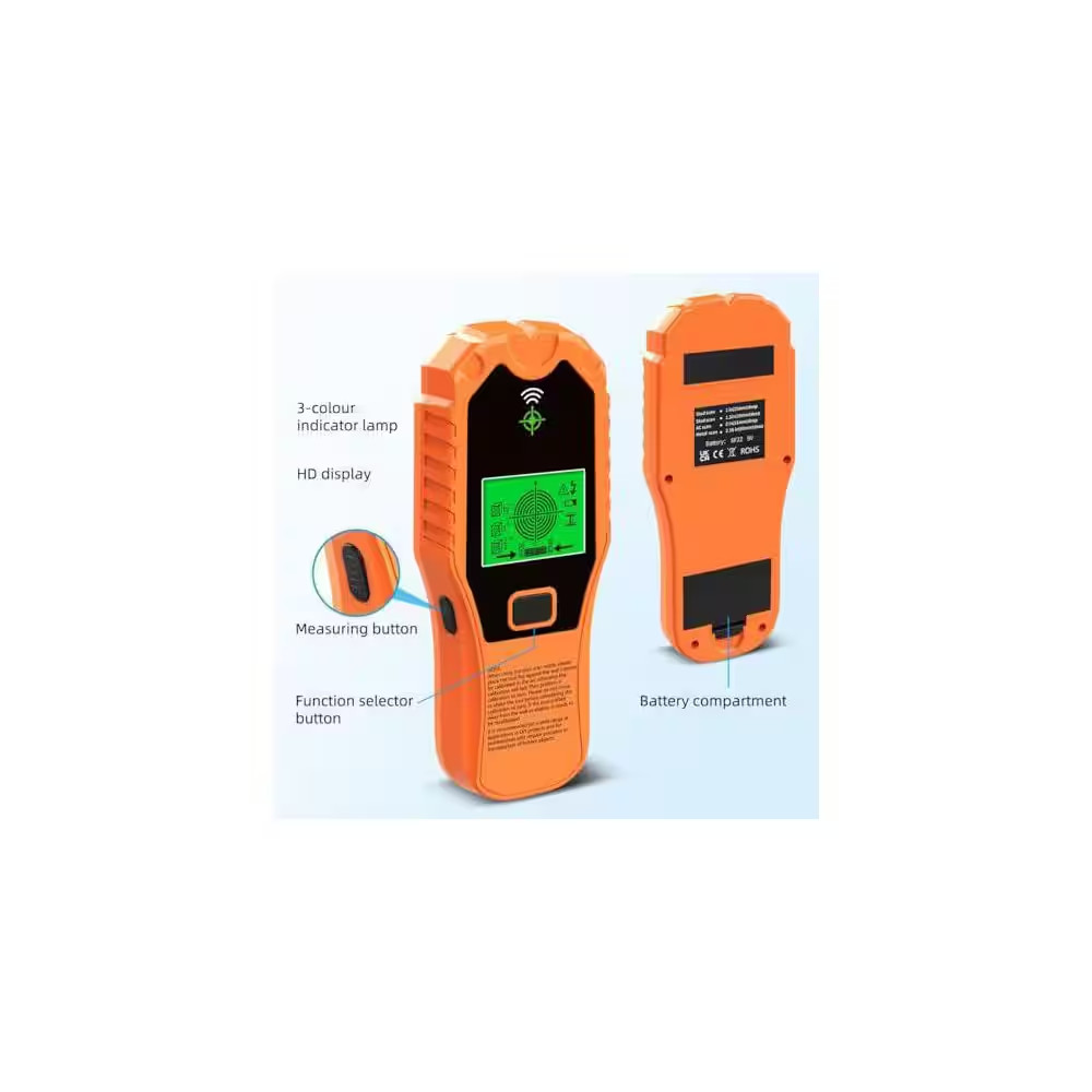 5 in 1 Stud Finder Wall Scanner with Pro Smart Sensor Chip HD LCD Display for Wo