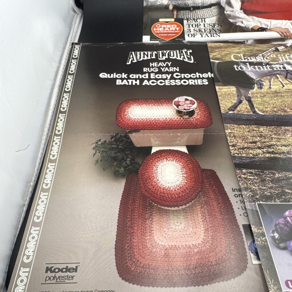 3 Vintage Crochet Pattern Leaflets |Crochet Sweaters & Ect | Retro