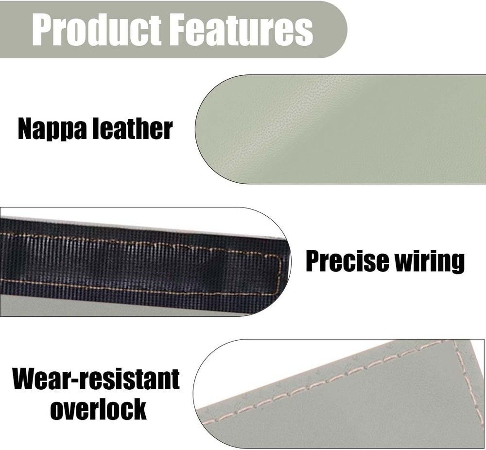 2PCS Car Grab Handle Cover, Anti-Scratch Auto Inner Front Rear Door Pull Gray